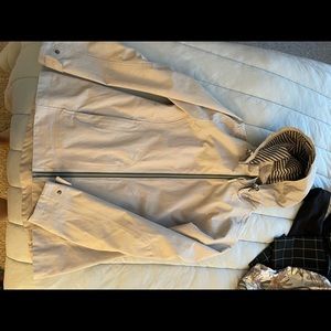 Sea salt rain jacket